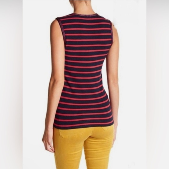 J.Crew Metallic-Trim Striped Shell XS - Picture 2 of 8